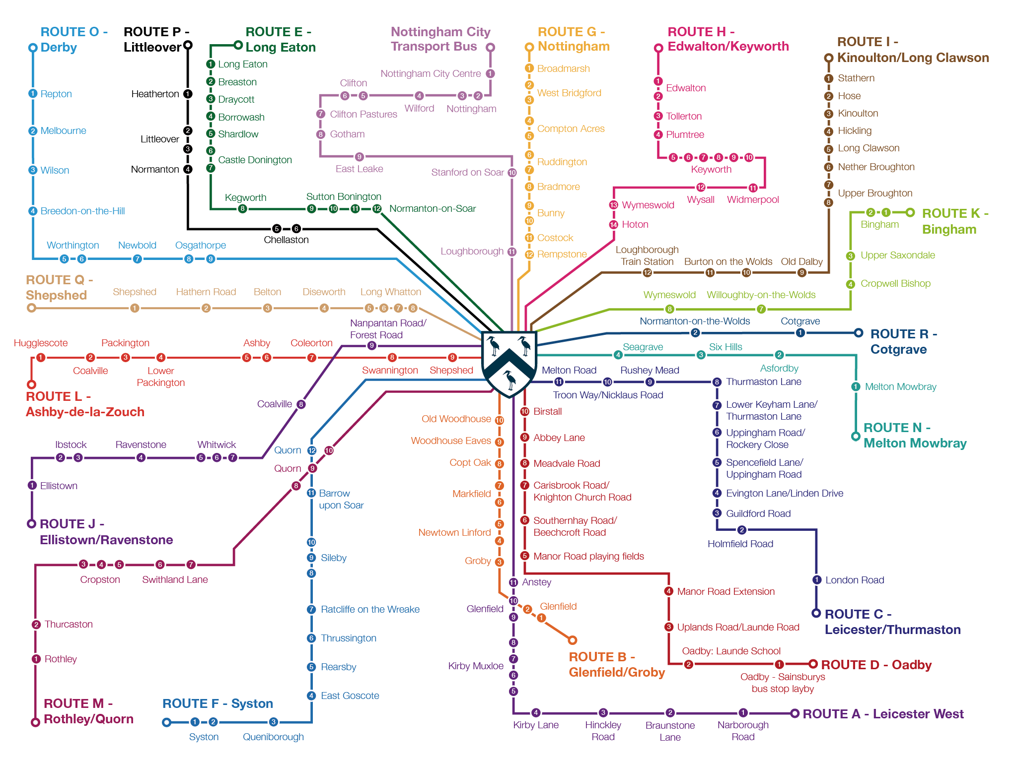 Bus Route Map Loughborough Schools Foundation Bus Route Map Loughborough Schools Foundation